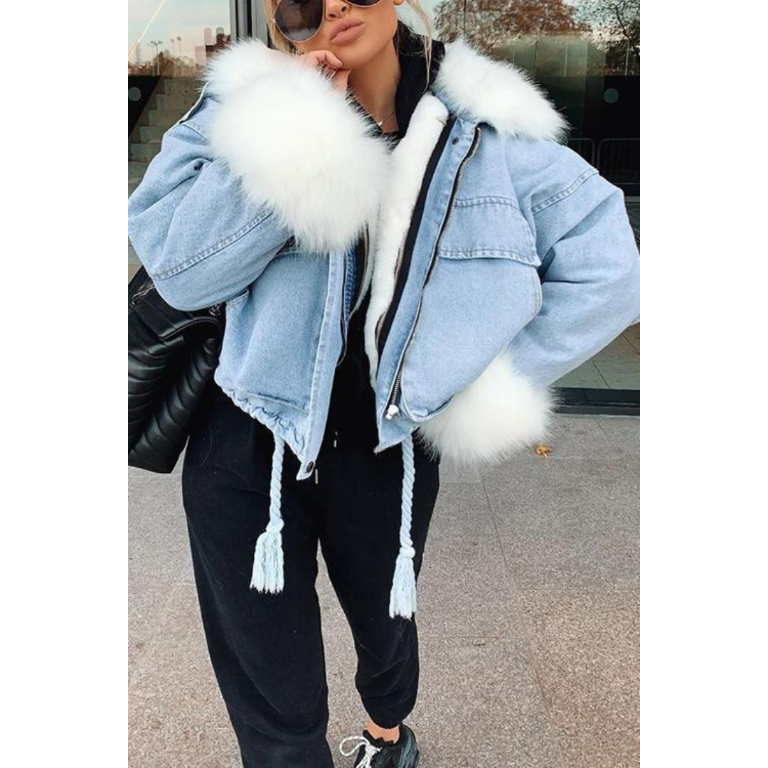 Valeria | Veste D'hiver En Jean Pour Femmes
