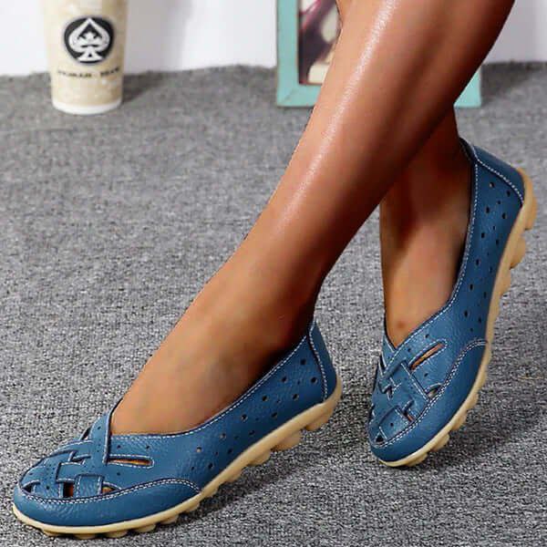 Mocassins en cuir respirant