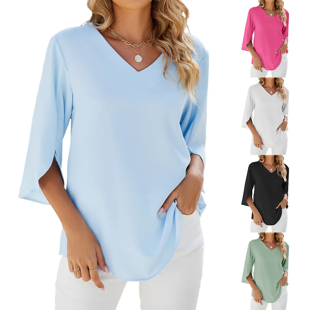 Isabelle | Blouse élégante à col en V