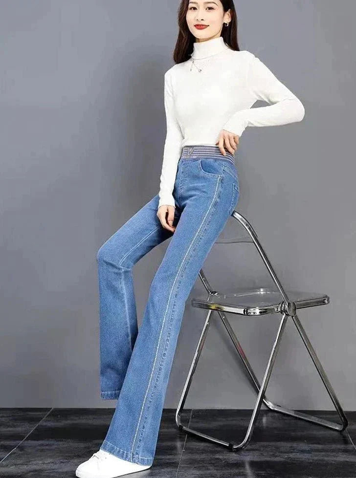 Mariel | Pantalon en Denim Coupe Droite pour Femmes