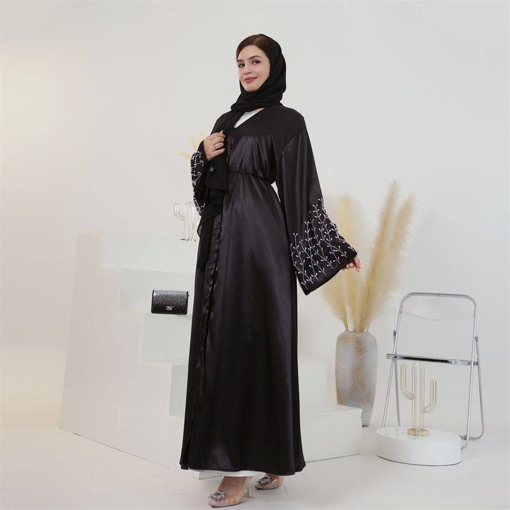 Abaya Perlée Faite à la Main