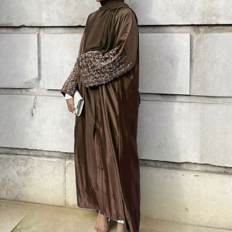 Abaya Perlée Faite à la Main