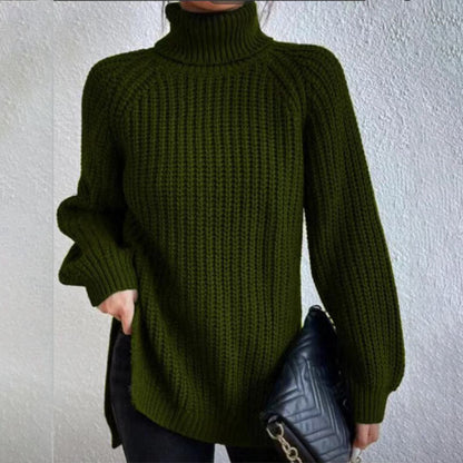 Pull en Laine à Col Haut et Épais