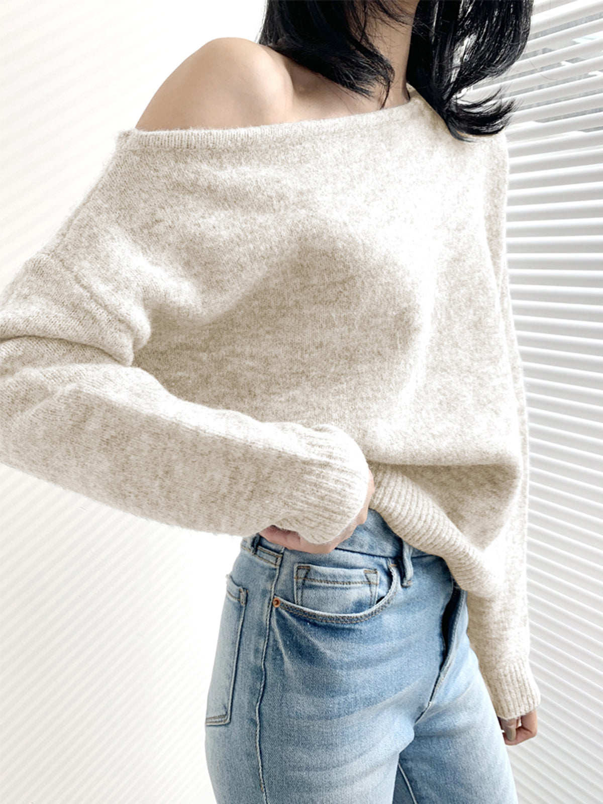 Tamia | Pull Asymétrique Pour Femmes | Chaud