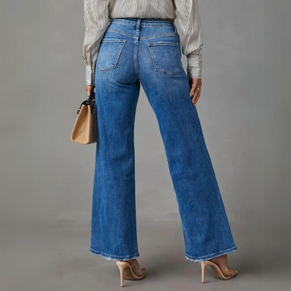 Ariel | Jeans Jambe Large Pour Femmes | Taille Haute