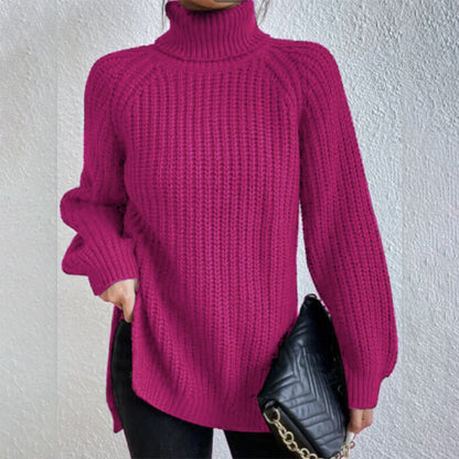 Pull en Laine à Col Haut et Épais