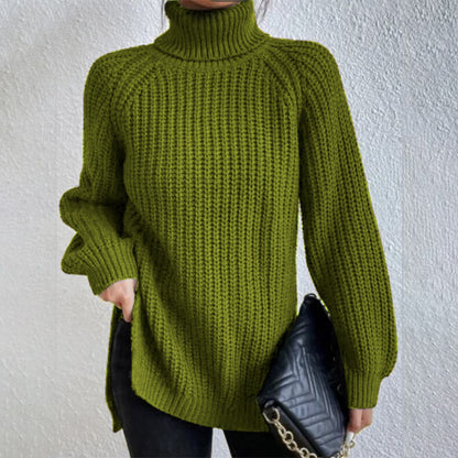 Pull en Laine à Col Haut et Épais
