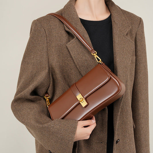 SOPHIA | Sac baguette minimaliste en cuir