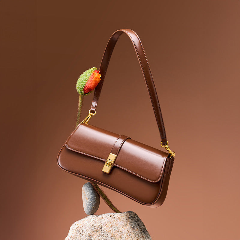 SOPHIA | Sac baguette minimaliste en cuir