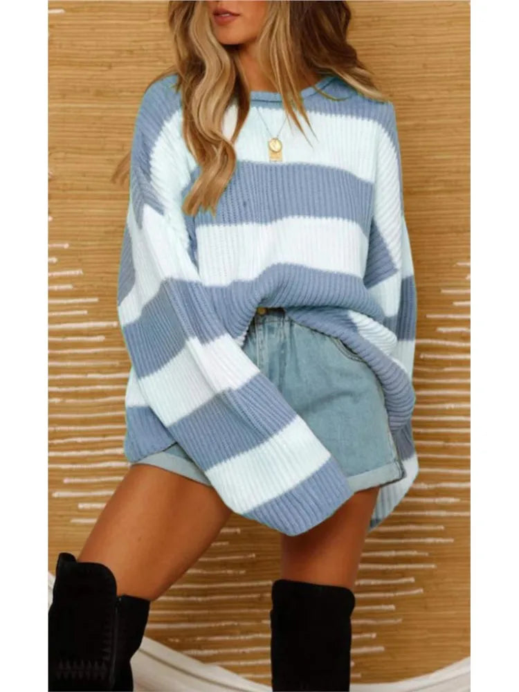 SÉLÉNA | Pull oversize à rayures