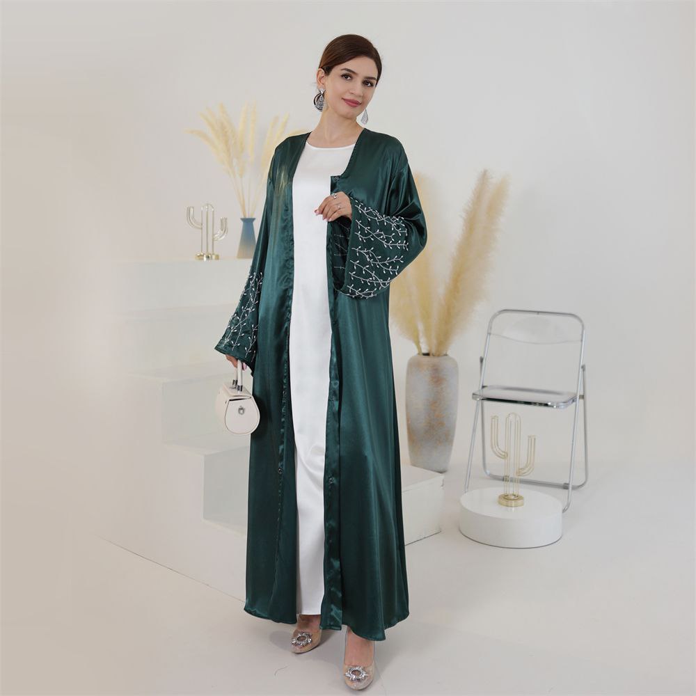 Abaya Perlée Faite à la Main