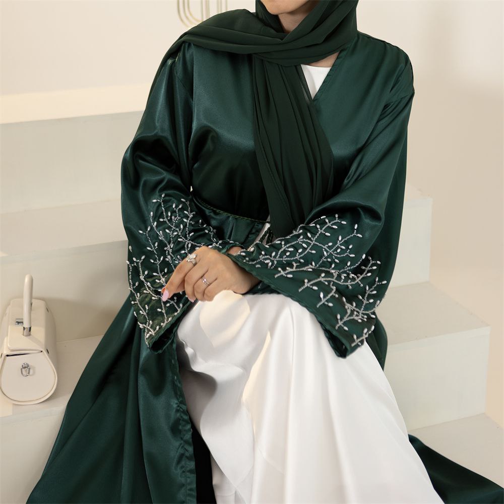 Abaya Perlée Faite à la Main