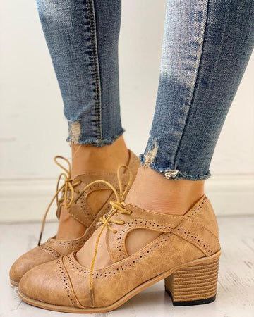 Bottines printanières en cuir
