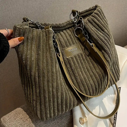 ALIX | Sac fourre-tout en velours côtelé