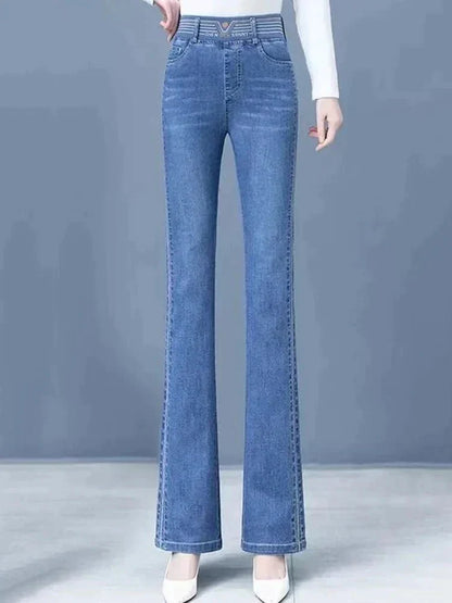 Mariel | Pantalon en Denim Coupe Droite pour Femmes